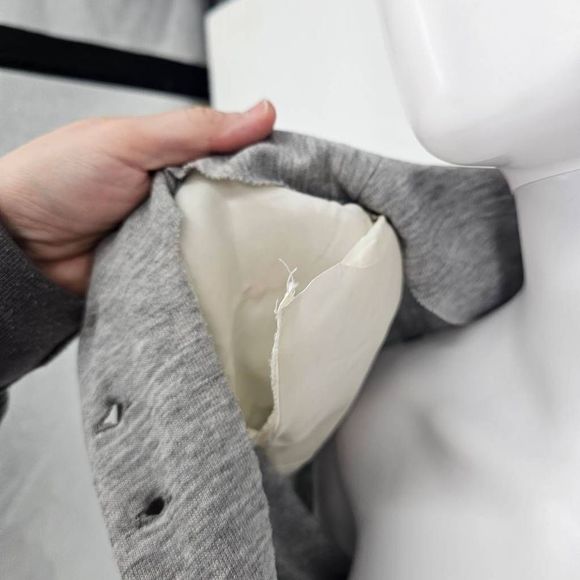 Vintage 70's Union Label Midi Dress Gray XL - Picture 4 of 8